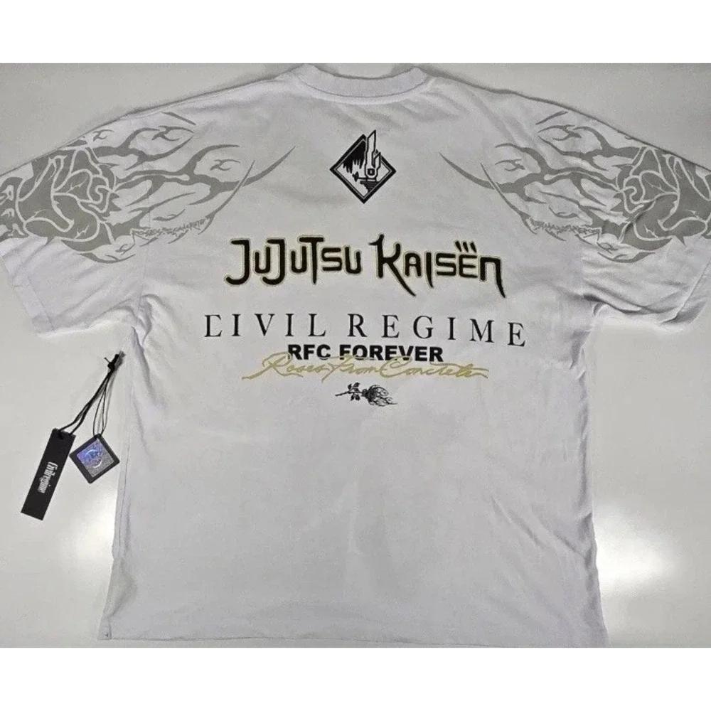 Civil Regime Jujutsu Kaisen JJK Toji Fushiguro Classic Oversized Tee - White XL - Picture 2 of 2